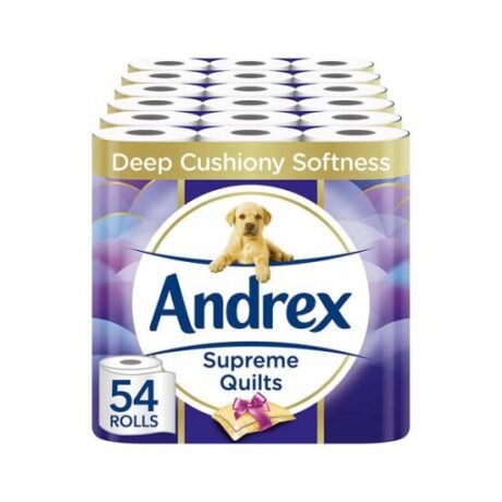 【【2026 sale !!! over 10000 sold !!!!】】Andrex 54 Rolls Supreme Quilted Toilet Paper Roll - toilet paper